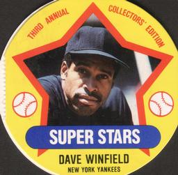 1989 Super Stars Discs #13 Dave Winfield Front