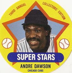 1989 Super Stars Discs #14 Andre Dawson Front