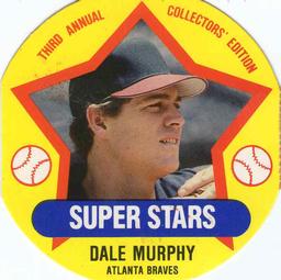 1989 Super Stars Discs #20 Dale Murphy Front
