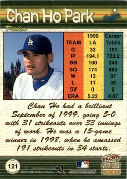 2000 Pacific Paramount - Copper #121 Chan Ho Park  Back