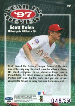 1998 Sports Illustrated - Extra Edition #196 Scott Rolen Back