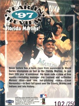 1998 Sports Illustrated - Extra Edition #199 Florida Marlins Celebration Back
