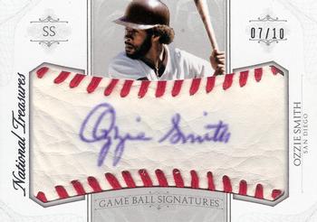 2015 Panini National Treasures - Game Ball Signatures #73 Ozzie Smith Front