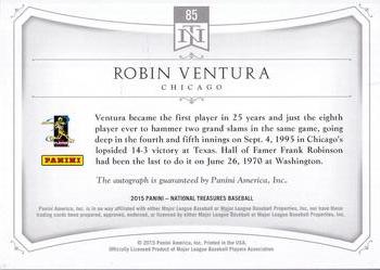2015 Panini National Treasures - Game Ball Signatures #85 Robin Ventura Back