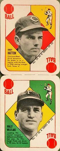 1951 Topps Red Backs - Topps Red Backs Panels #34-27 Grady Hatton / Wally Westlake Front