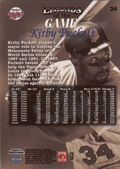 1998 Sports Illustrated Then and Now #24 Kirby Puckett Back