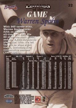 1998 Sports Illustrated Then and Now #32 Warren Spahn Back