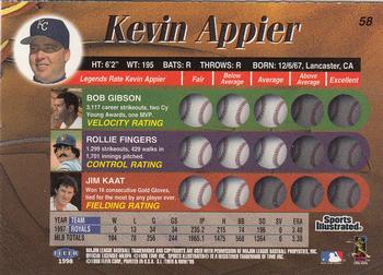 1998 Sports Illustrated Then and Now #58 Kevin Appier Back
