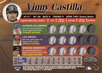 1998 Sports Illustrated Then and Now #70 Vinny Castilla Back