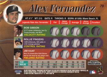 1998 Sports Illustrated Then and Now #79 Alex Fernandez Back