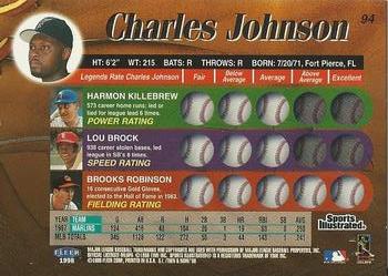1998 Sports Illustrated Then and Now #94 Charles Johnson Back