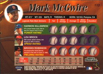 1998 Sports Illustrated Then and Now #113 Mark McGwire Back