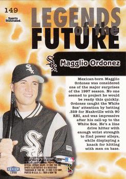 1998 Sports Illustrated Then and Now #149 Magglio Ordonez Back