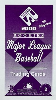2000 Pacific Private Stock - PS-2000 Rookies #2 Russell Branyan  Back