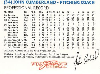 1988 CandL Colorcraft Tidewater Tides #NNO John Cumberland Back