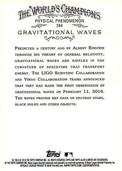 2016 Topps Allen & Ginter #244 Gravitational Waves Back