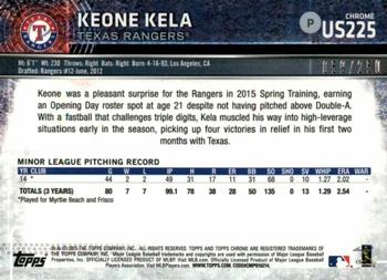 2015 Topps Chrome Update - Gold Refractor #US225 Keone Kela Back