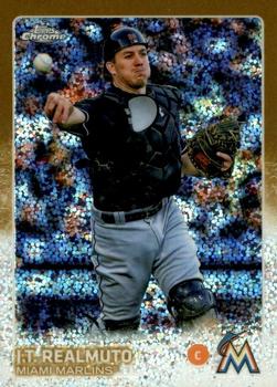 2015 Topps Chrome Update - Gold Refractor #US398 J.T. Realmuto Front