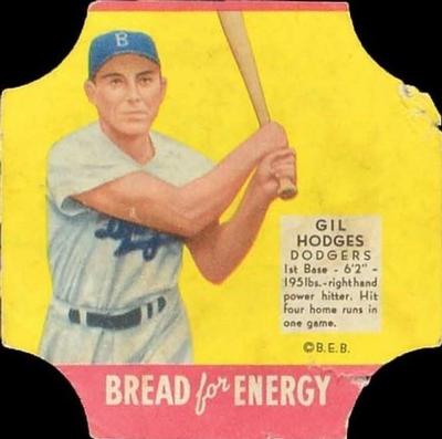 1951 Fischer's Bread for Energy #NNO Gil Hodges Front