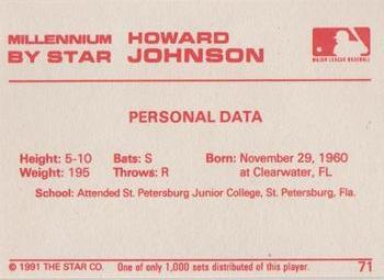 1991 Star Millennium #71 Howard Johnson Back