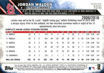 2016 Topps - Gold #106 Jordan Walden Back