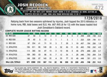 2016 Topps - Gold #472 Josh Reddick Back
