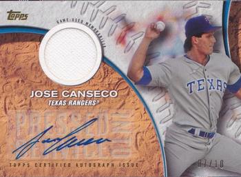 2016 Topps - Pressed Into Service Autograph Relics #PSAR-JC Jose Canseco Front