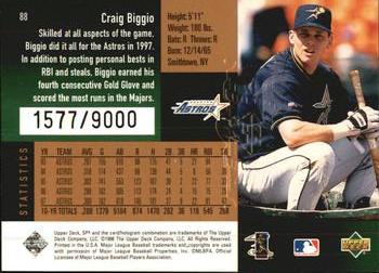 1998 SPx Finite #88 Craig Biggio Back