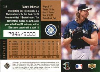 1998 SPx Finite #320 Randy Johnson Back