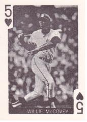 1969 Globe Imports Playing Cards Gas Station Issue #5♥ Willie McCovey Front