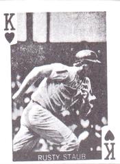 1969 Globe Imports Playing Cards Gas Station Issue #K♥ Rusty Staub Front