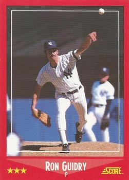 1988 Score #310 Ron Guidry Front