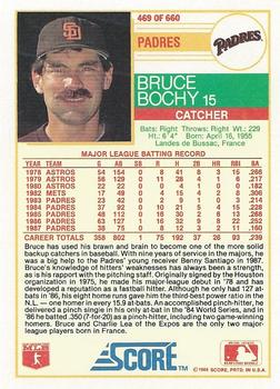 1988 Score #469 Bruce Bochy Back