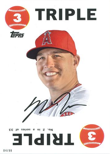 2015 Topps Archives 1968 Topps Baseball Game 5x7 #2 Mike Trout Front