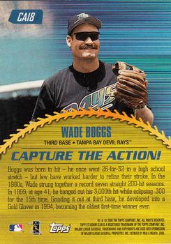 2000 Stadium Club - Capture the Action #CA18 Wade Boggs Back