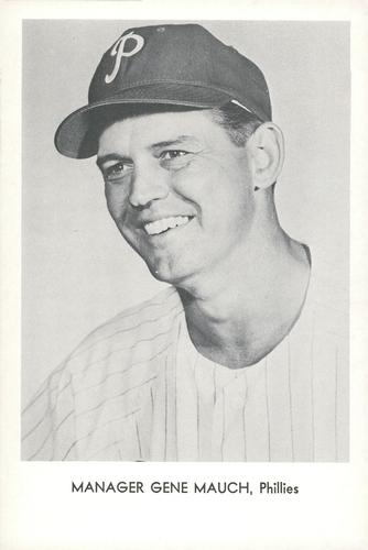 1968 Sports Service Philadelphia Philles #NNO Gene Mauch Front