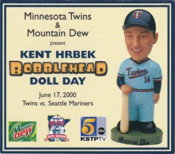 2000-09 Minnesota Twins Bobblehead Cards #NNO Kent Hrbek Front
