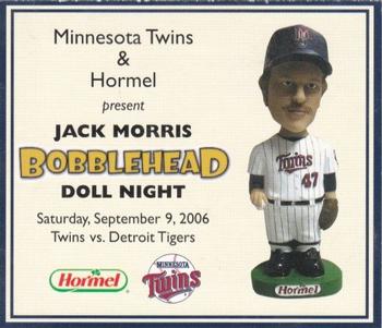 2000-09 Minnesota Twins Bobblehead Cards #NNO Jack Morris Front