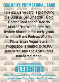 1993 Bleachers 23KT Roberto Alomar #NNO Roberto Alomar Back