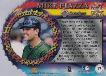 1998 Pacific Crown Royale - All-Stars #17 Mike Piazza Back