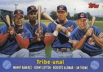 2000 Topps - Combos #TC1 Tribe-unal (Manny Ramirez / Kenny Lofton / Roberto Alomar / Jim Thome) Front