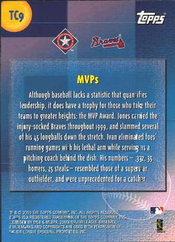 2000 Topps - Combos #TC9 MVPs (Ivan Rodriguez / Chipper Jones) Back