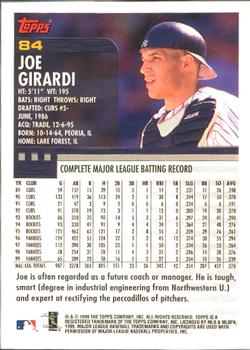 2000 Topps - Home Team Advantage #84 Joe Girardi Back