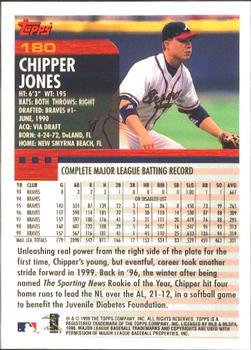2000 Topps - Home Team Advantage #180 Chipper Jones Back