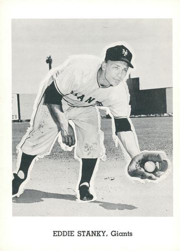 1962 Jay Publishing Old Timer Dodgers & Giants 5x7 Photos #NNO Eddie Stanky Front