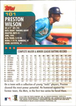 2000 Topps - Limited Edition #101 Preston Wilson Back