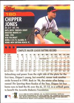 2000 Topps - Limited Edition #180 Chipper Jones Back