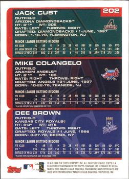 2000 Topps - Limited Edition #202 Jack Cust / Mike Colangelo / Dee Brown Back