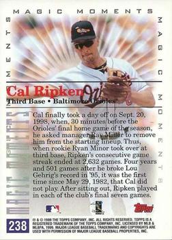 2000 Topps - Limited Edition #238 Cal Ripken Jr. Back