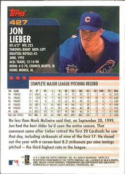 2000 Topps - Limited Edition #427 Jon Lieber Back